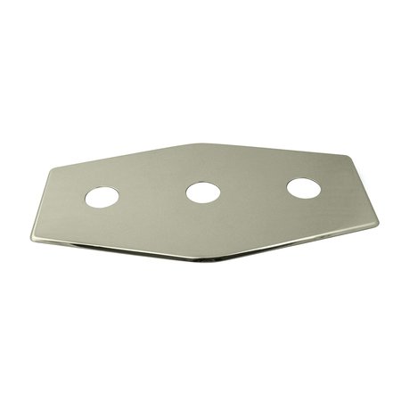 WESTBRASS Three-Hole Remodel Plate in Polished Nickel D505-05